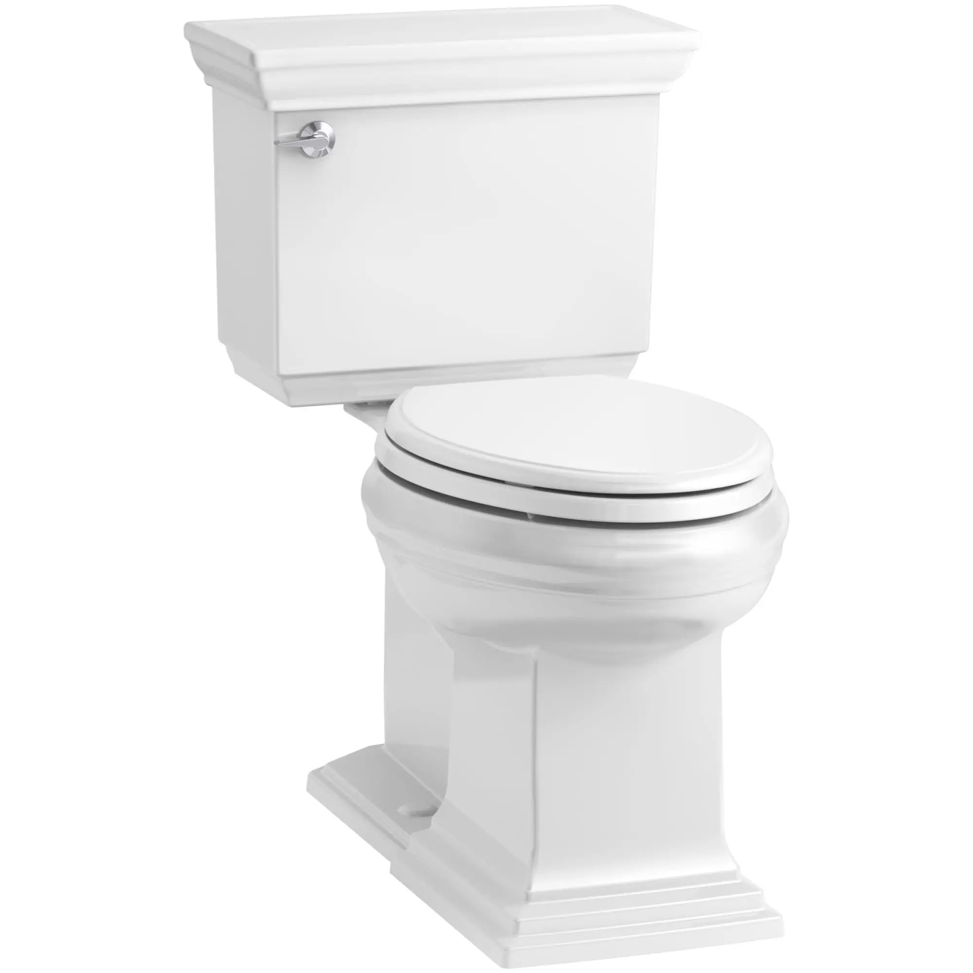 KOHLER Memoirs White Elongated Chair height 12-in Rough-In WaterSense 1.28 GPF 2-piece Toilet one_size | 6669-0 | Lowe's