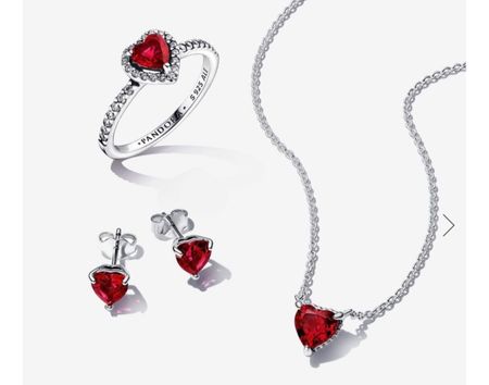 Red heart Jewelry set #redheart #jewelryset #vday #valentinesday 