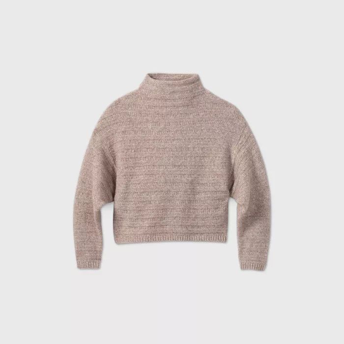 Women's Mock Turtleneck Cozy Rib Pullover Sweater - Prologue™ | Target