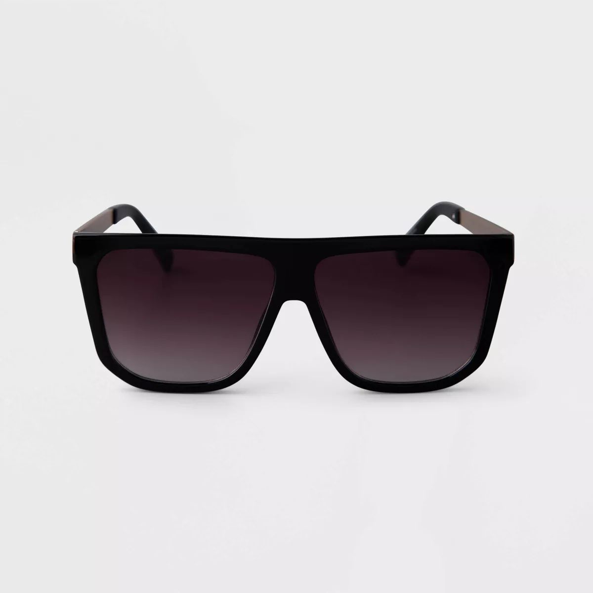 Women's Plastic Shield Sunglasses - A New Day™ Black | Target