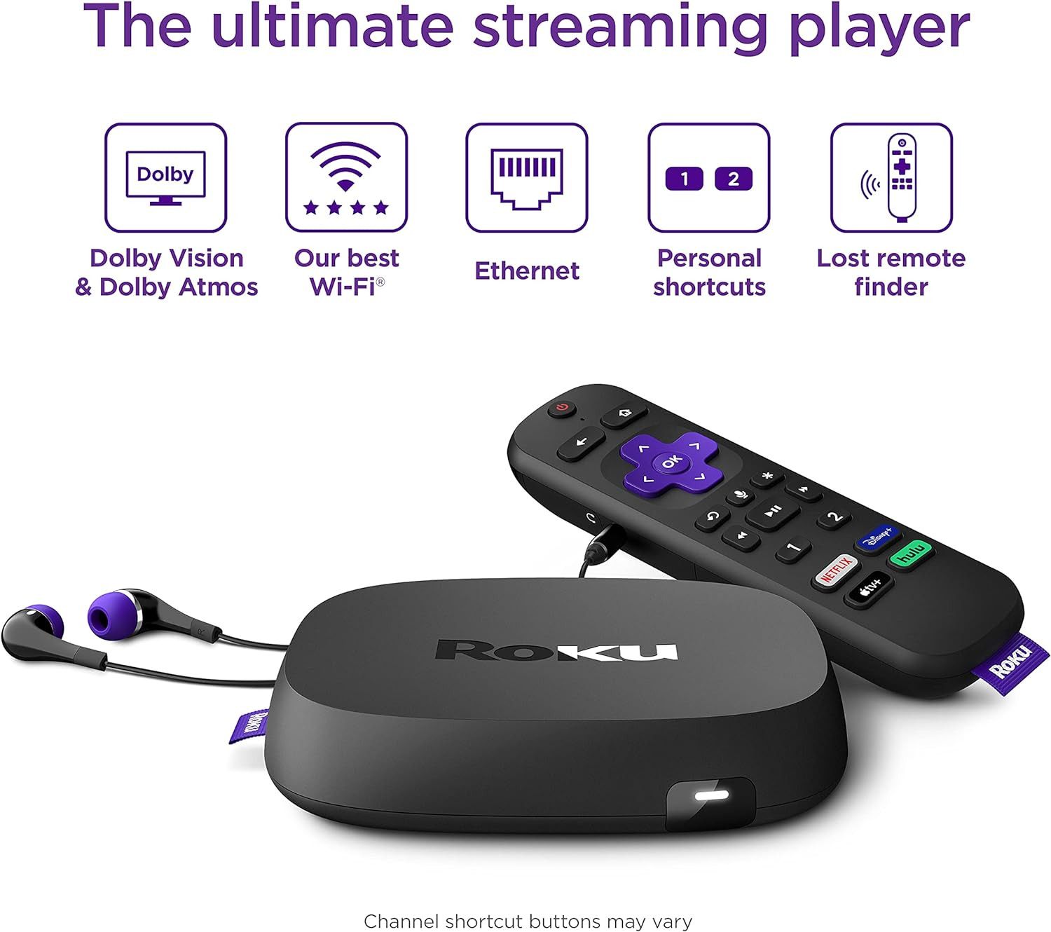 Roku Ultra | Streaming Device HD/4K/HDR/Dolby Vision with Dolby Atmos, Bluetooth Streaming, and R... | Amazon (US)