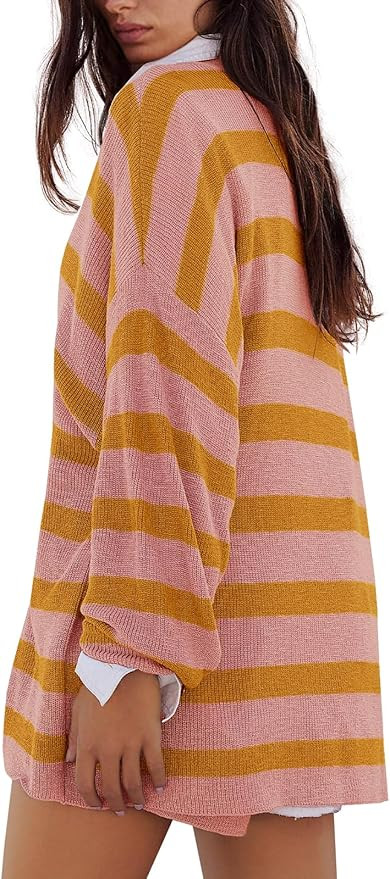 Panadila Womens Striped Sweater Set Oversized Lounge Sets Matching Pajamas Long Sleeve Sweater To... | Amazon (US)