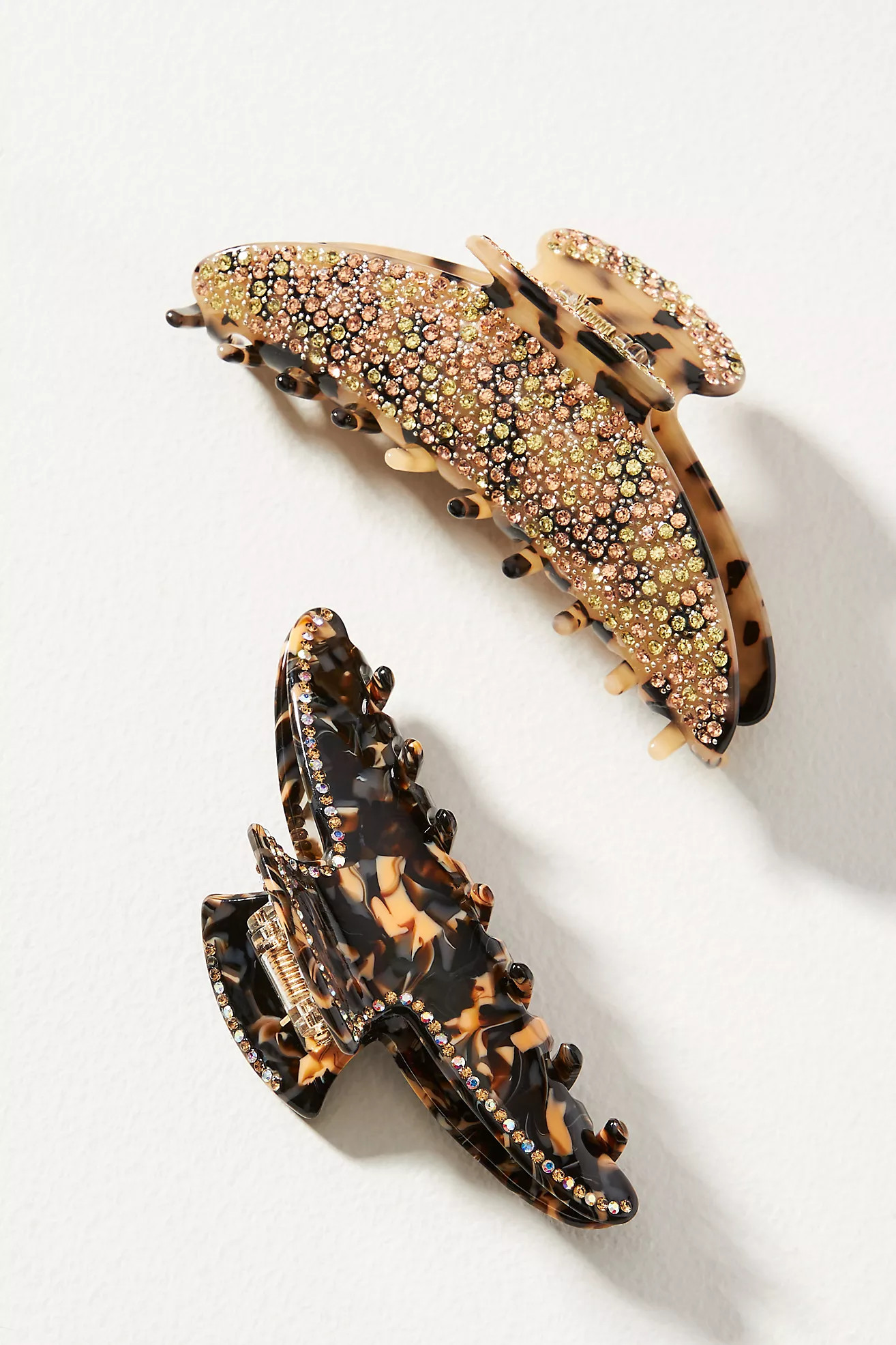 Crystal Embellished Hair Claw Clips, Set of 2 | Anthropologie (US)