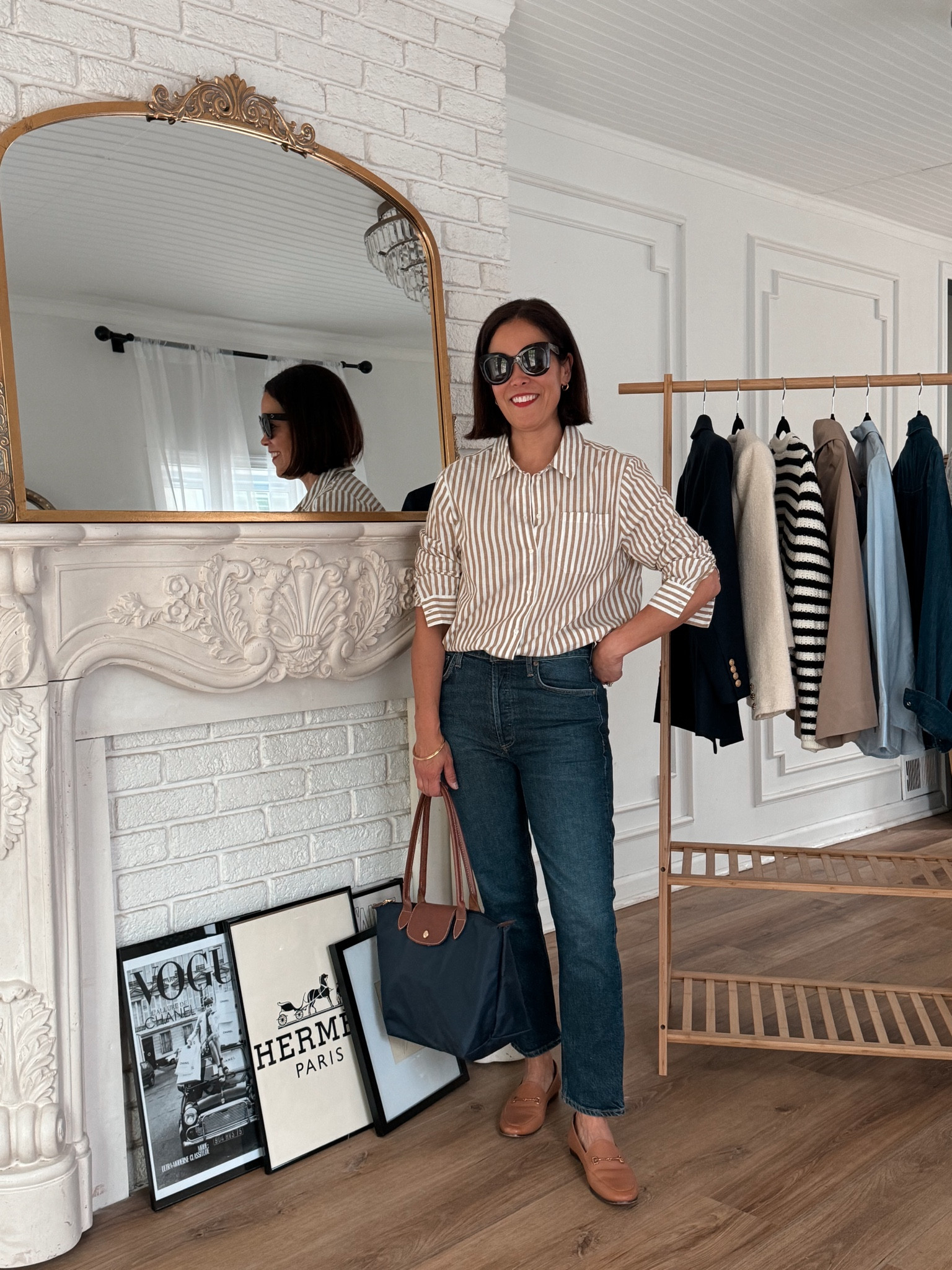 Spring Outfit
Jeans To Wear In Paris
Agolde Straight Leg/wearing my normal size
Sèzane Tomboy/sized up one
Sam Edelman Loafer/True to size
Longchamp Tote/Medium size 

#LTKStyleTip #LTKOver40