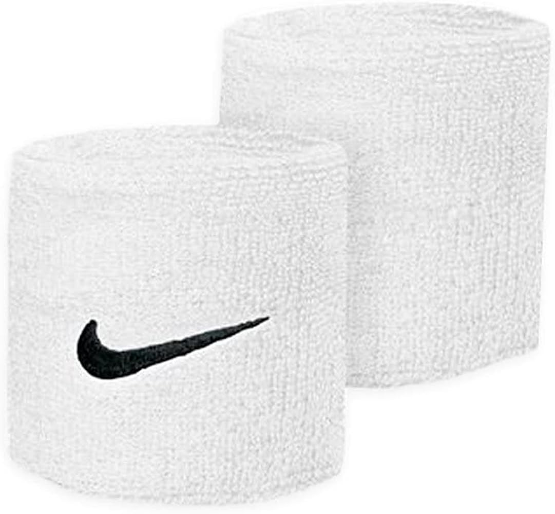 Nike Swoosh Wristbands (White) | Amazon (US)