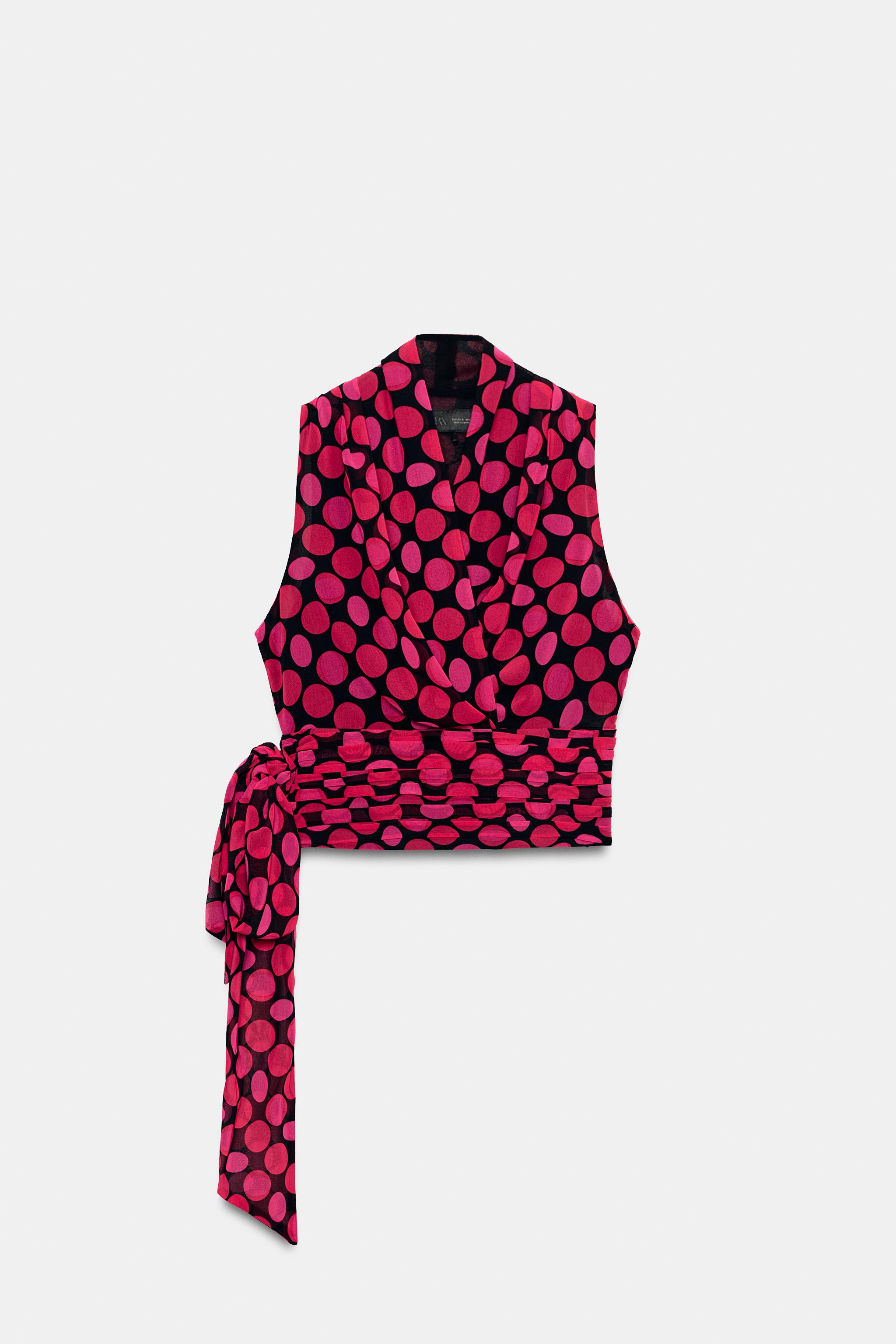 POLKA DOT TIE TOP | Zara US