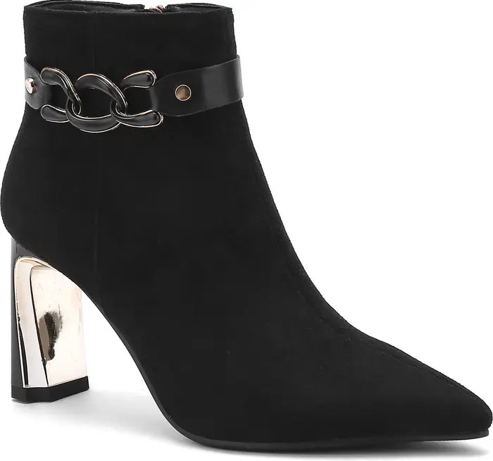 Chain Ornament Metal Heel Bootie | Nordstrom