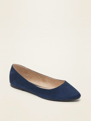 Faux-Suede Pointy Ballet Flats For Women | Old Navy (US)