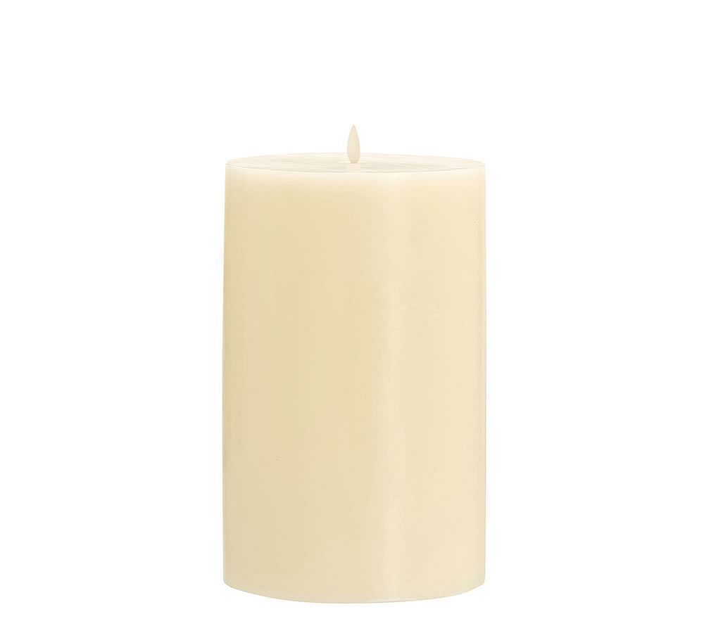 Premium Flickering Flameless Wax Pillar Candle | Pottery Barn (US)