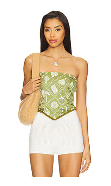 HEARTLOOM Lauren Top in Kale from Revolve.com | Revolve Clothing (Global)