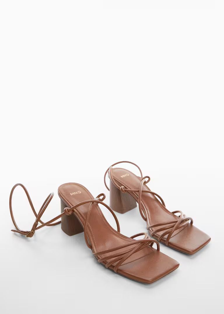 Criss-cross straps sandals -  Women | Mango USA | MANGO (US)
