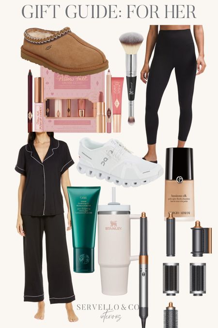 Gift guide for her 
Christmas gift ideas for women 
Holiday girl gift ideas 
Oribe hair gifts
Dyson air wrap gift IDs 
Ugh slippers 
Lululemon aligns 
Charlotte tilbury beauty gift sets 

#LTKstyletip #LTKCyberWeek #LTKGiftGuide