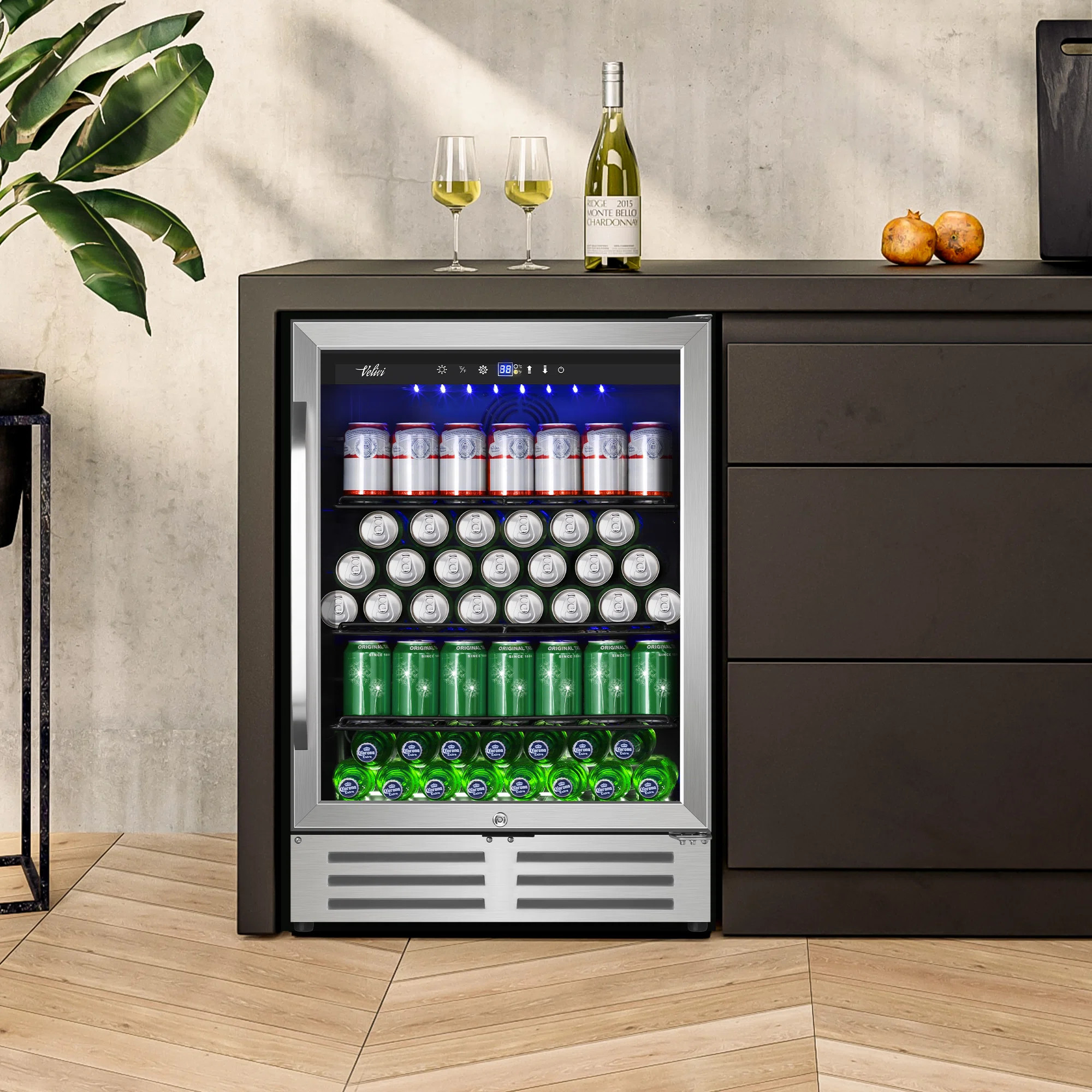 24-inch 210 Can Freestanding/Built-in Beverage Cooler - Energy Efficient, Quiet, Home Bar Fridge ... | Wayfair North America