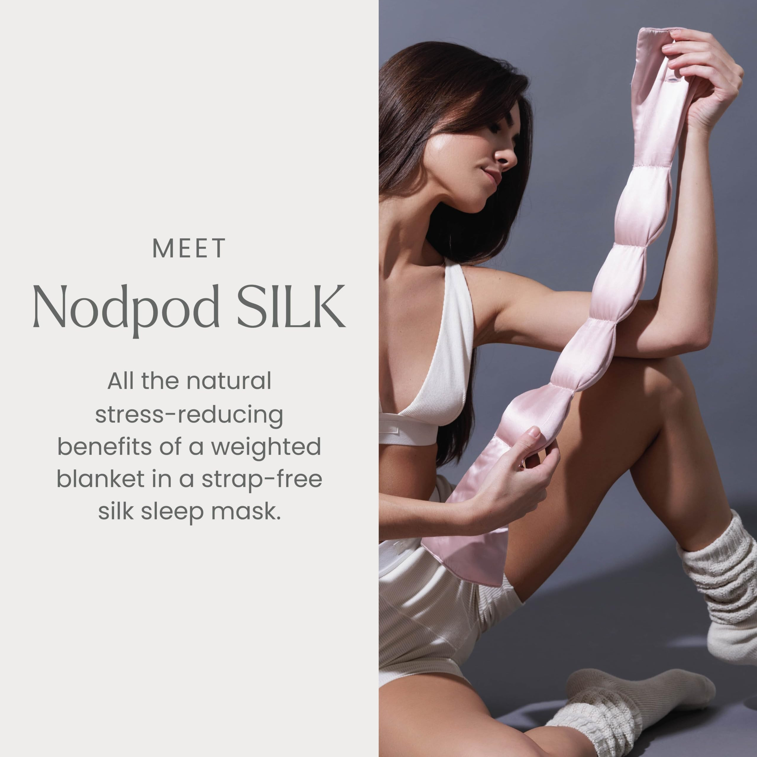 Nodpod Gentle Pressure Silk Sleep Mask | Patented Light Blocking Design for Sleeping, Travel & Re... | Amazon (US)