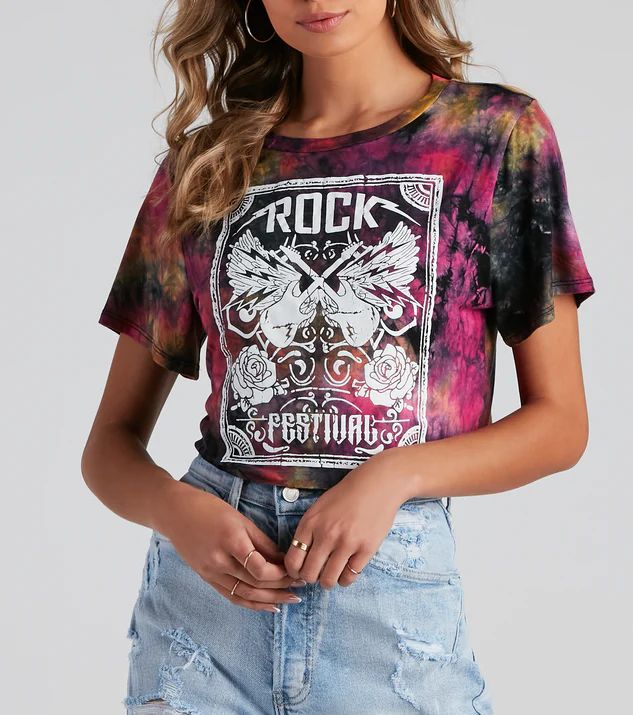 Rock Festival Cropped Graphic Tee | Windsor Stores