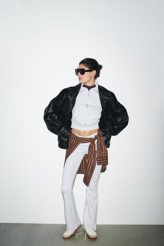 FLARE FLEECE TROUSERS | Zara UK