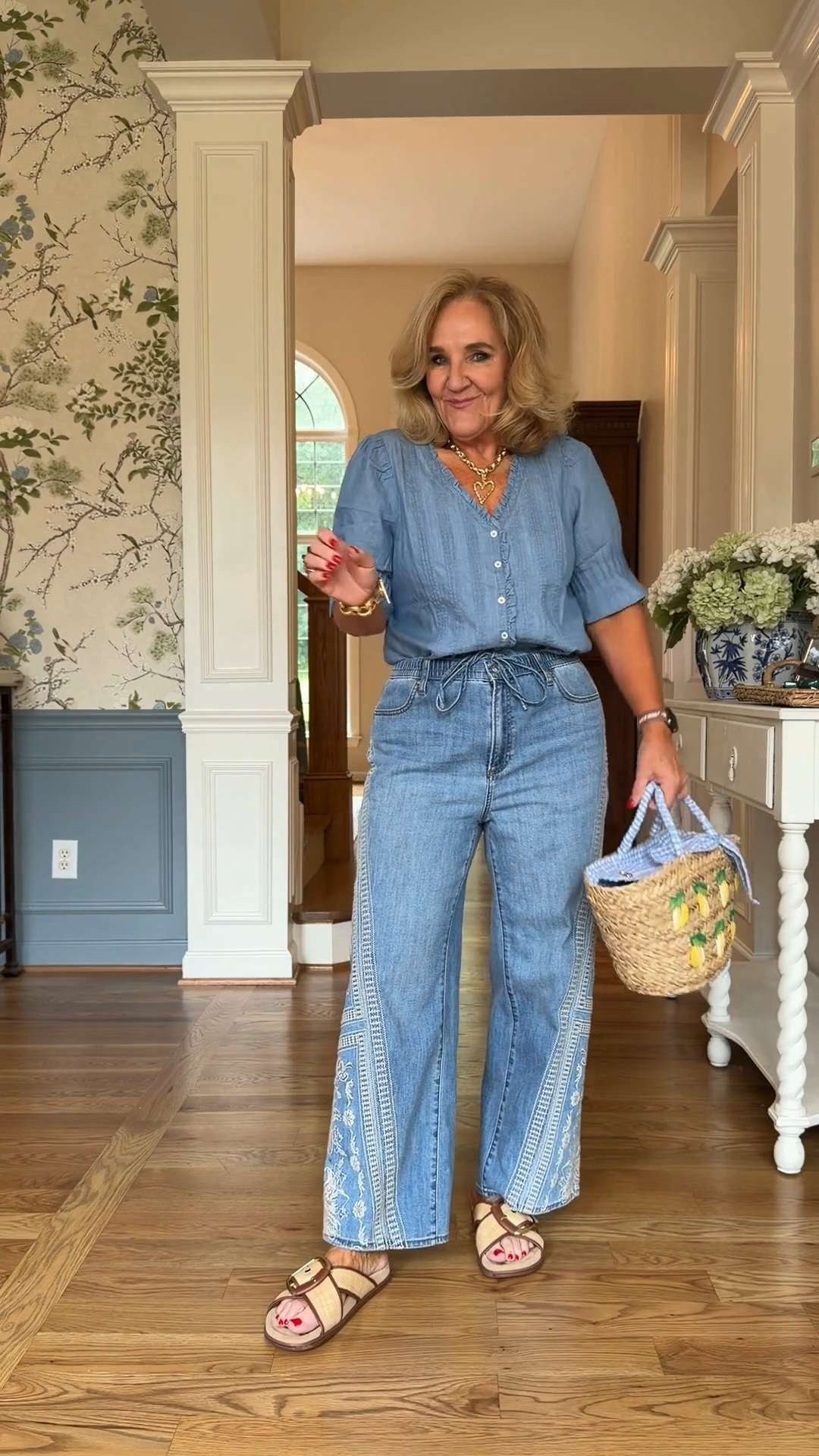 These jeans continue to be one of my favorite finds this season. The relaxed fit is comfortable, the leg shape is flattering, and the embroidered detail gives them something special without feeling overdone. 

 #LTKootd #LTKSeasonal #LTKSaleAlert
