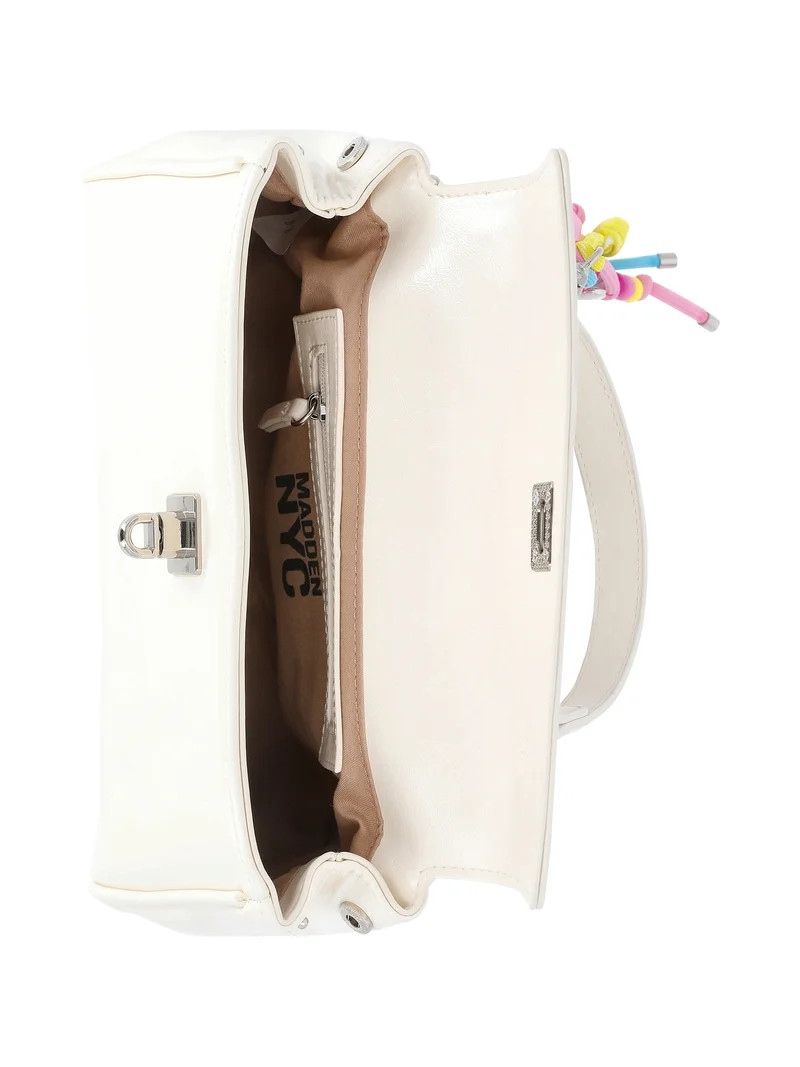 Madden NYC Women's Flap Top Handle Bag, White | Walmart (US)