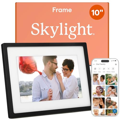 Skylight Frame – WiFi Digital Picture Frame Customer Support, Touch Screen Digital Photo Frame with Easy Setup, Photo Gifts for Parents and Grandparents - 10 Inch Black | Amazon (US)