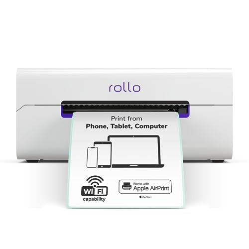 Rollo Wireless Shipping Label Printer - Wi-Fi Thermal Label Printer 4x6 for Shipping Packages - AirPrint from iPhone, iPad, Mac - Supports Windows, Chromebook, Android, Linux | Amazon (US)