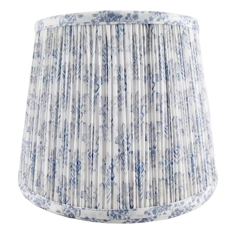 Grace Mitchel Blue & White Pleated Lamp Shade, 9x12 | At Home