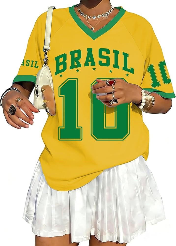 Soccer Cup 2026 Shirt Women Oversized Mexico Jersey Argentina Brazil Shirts USA Football Shirts M... | Amazon (US)