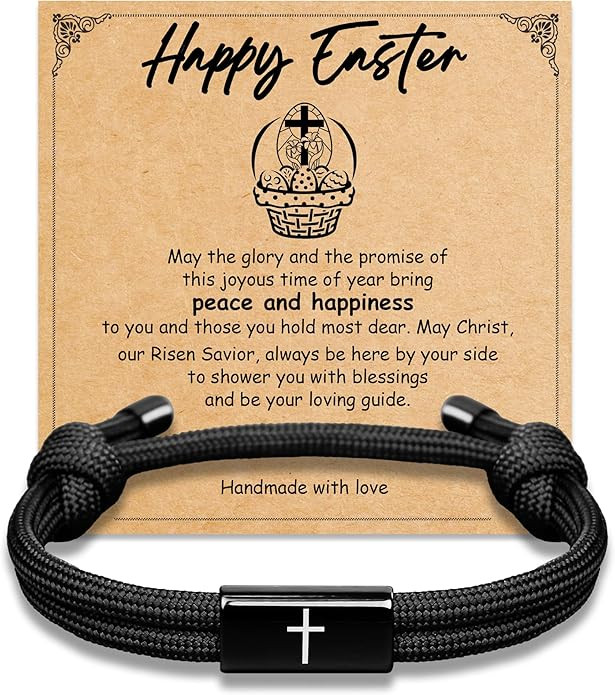 Easter Basket Stuffers for Teen，Easter Bracelet for Boys and Girls, Kids Christian Gifts with D... | Amazon (US)