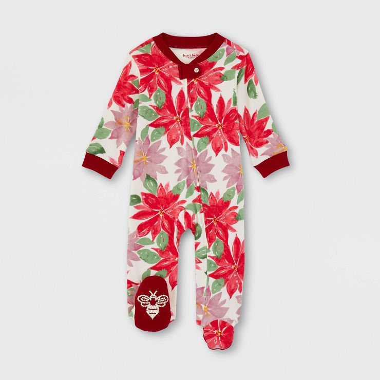 Burt's Bees Baby® Baby Girls' Blooming Sleep N' Play Pajama - Cardinal Red | Target