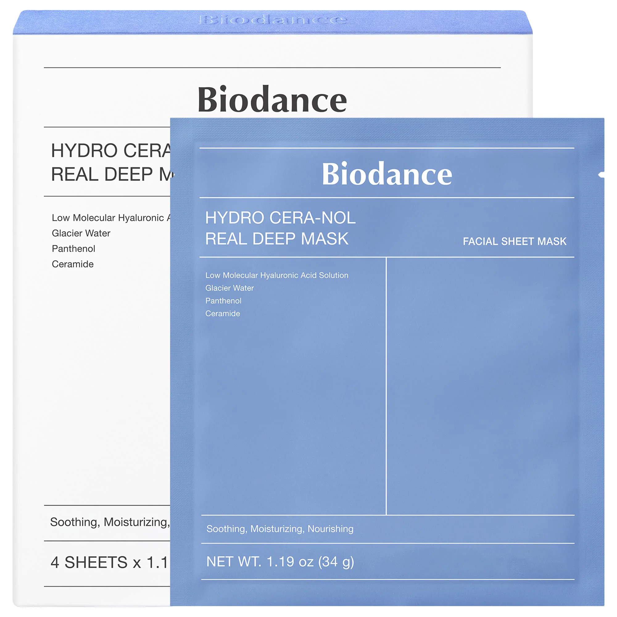 Biodance Hydro Cera-nol Real Deep Mask - 4 pack for Dryness Relief & Redness Soothing 4 Masks/1 pack | Sephora (US)