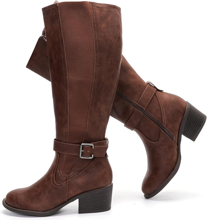 Luoika Women's Extra Wide Calf Knee High Boots, Wide Width Winter Tall Boots. | Amazon (US)