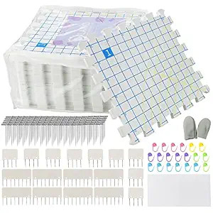 LAMXD Blocking Mats for Knitting - Extra Thick Blocking Boards with Grids with 22PCS Knitting blo... | Amazon (US)