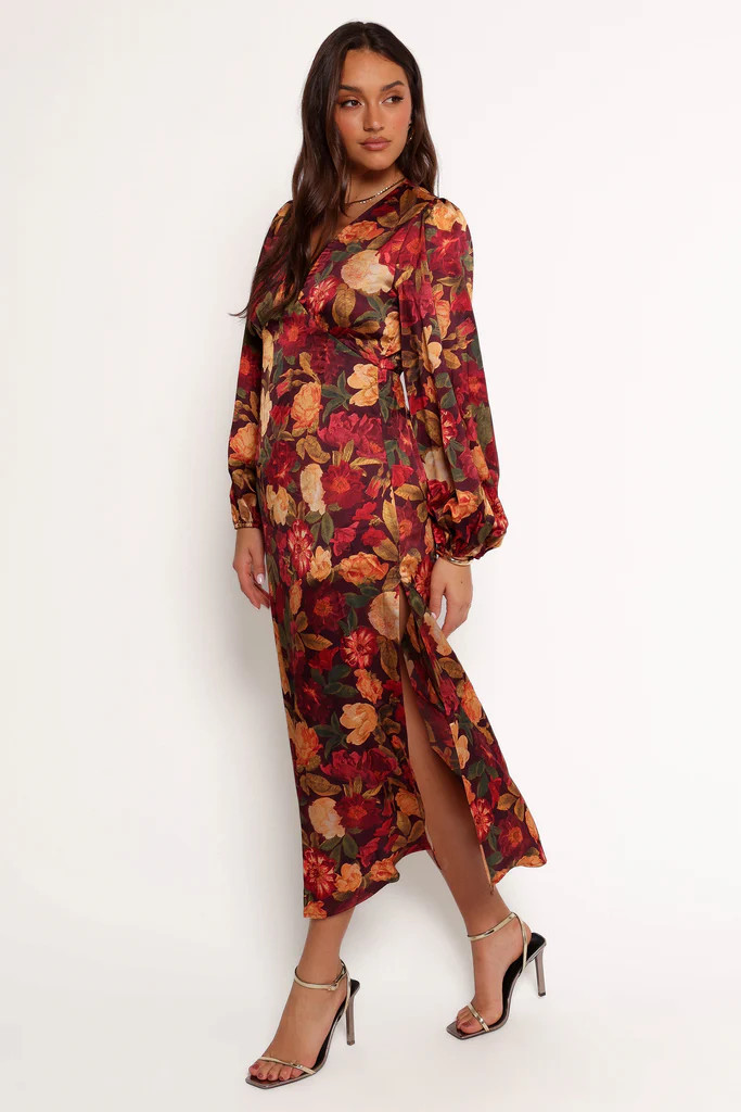 Zimmer Long Sleeve Maxi Dress - Sangria Bloom | Petal & Pup (US)