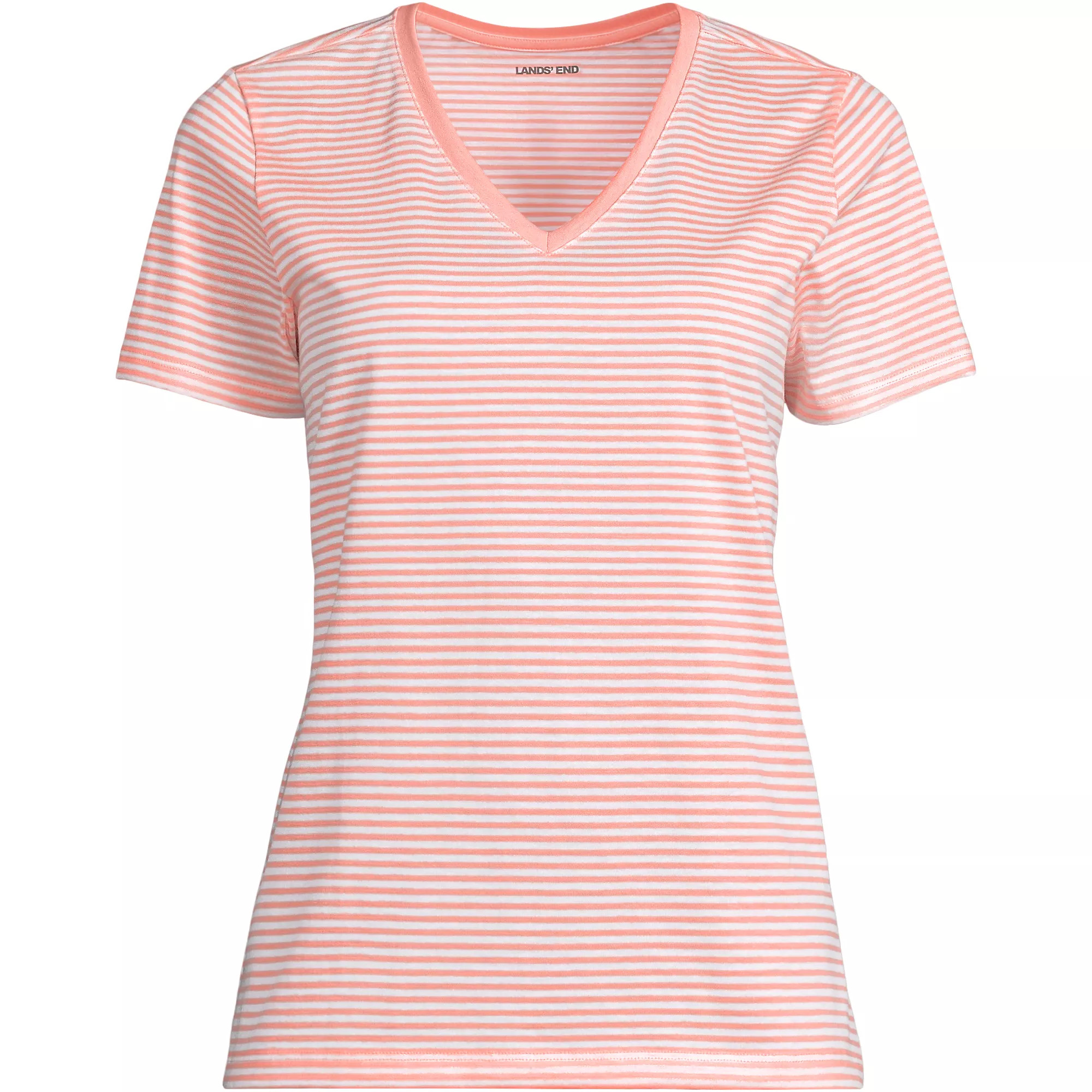 Supima Cotton V-Neck T-Shirt | Lands' End (US)