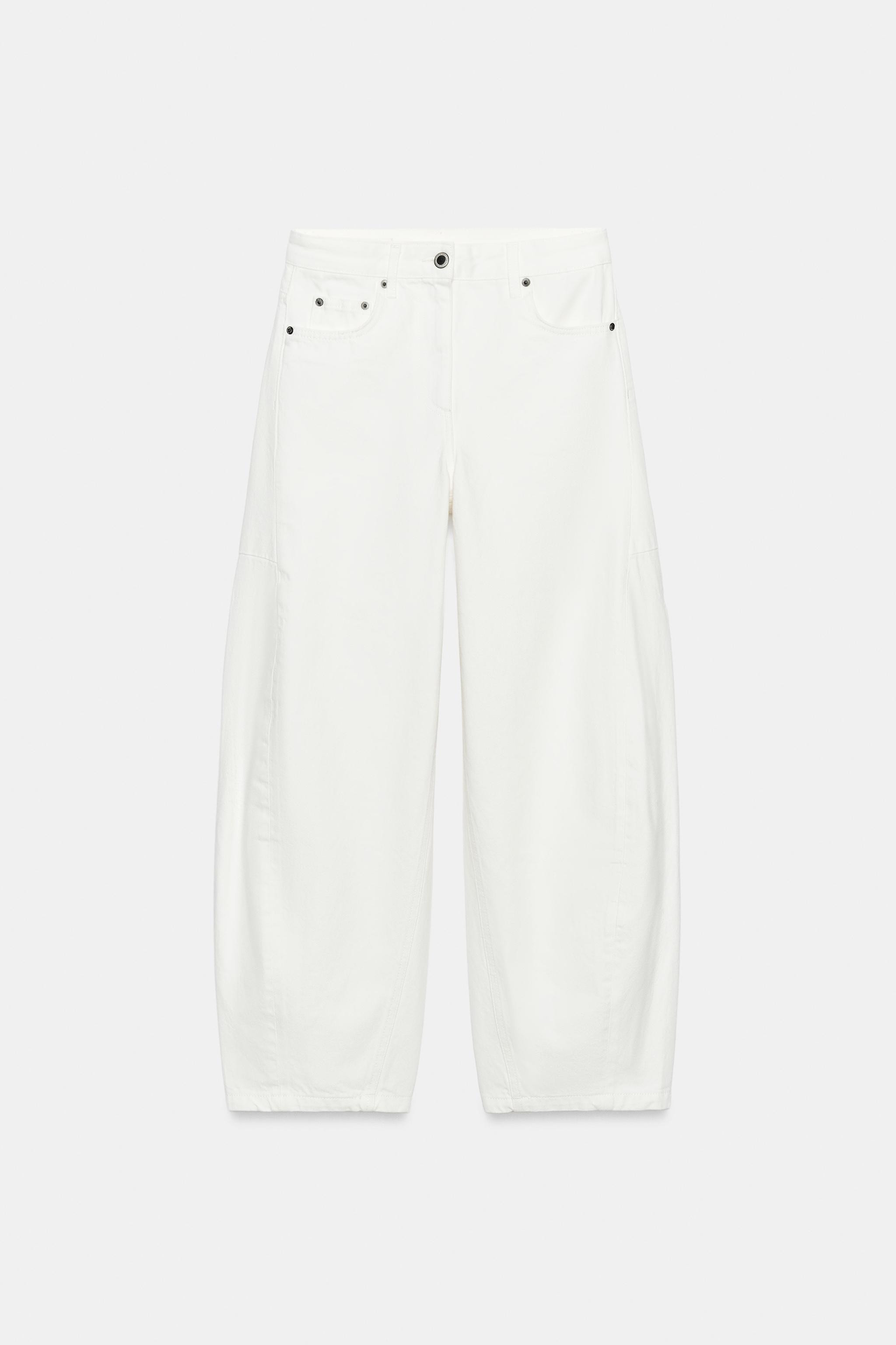 ZW COLLECTION ANKLE BALLOON MID-WAIST JEANS | Zara US