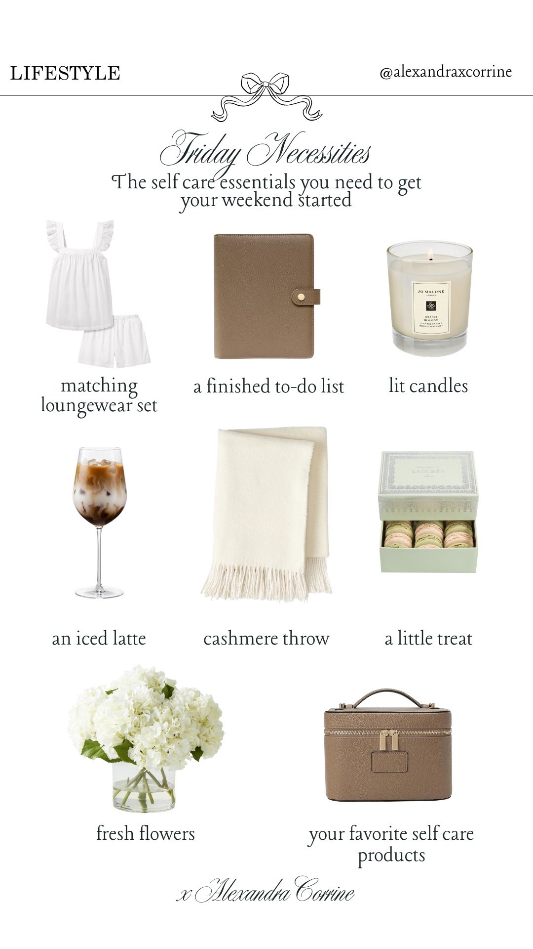 Friday necessities ☕️ the self care essentials you need to get your weekend started 🤍

Cozy self care aesthetic, chic spring lifestyle, loungewear, lounge set, chic elegant style, spring aesthetic, weekend self care, Friday essentials 

#LTKSeasonal #LTKselfcare