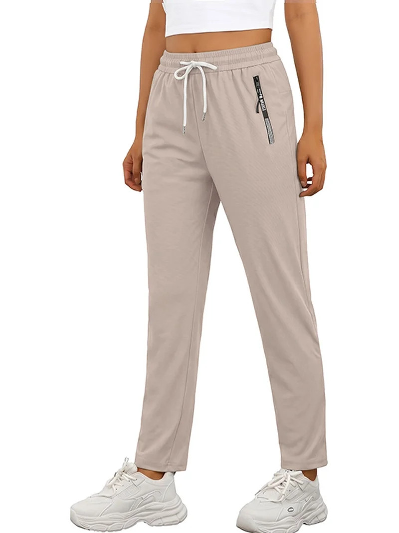 JWD Women's Quick Dry Stretch Athletic Pants Breathable Comfy Hiking Pants with Zipper Pockets Da... | Walmart (US)