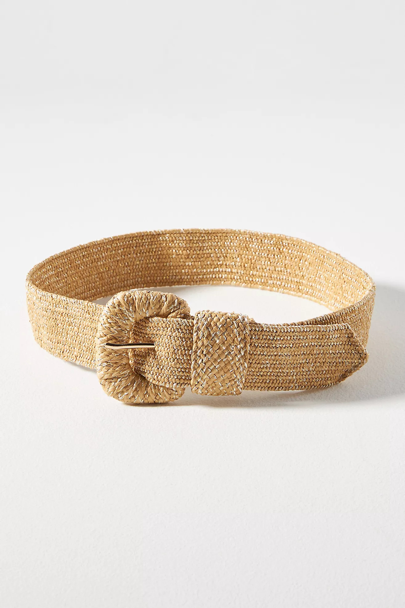 Raffia-Wrapped Stretch Waist Belt | Anthropologie (US)