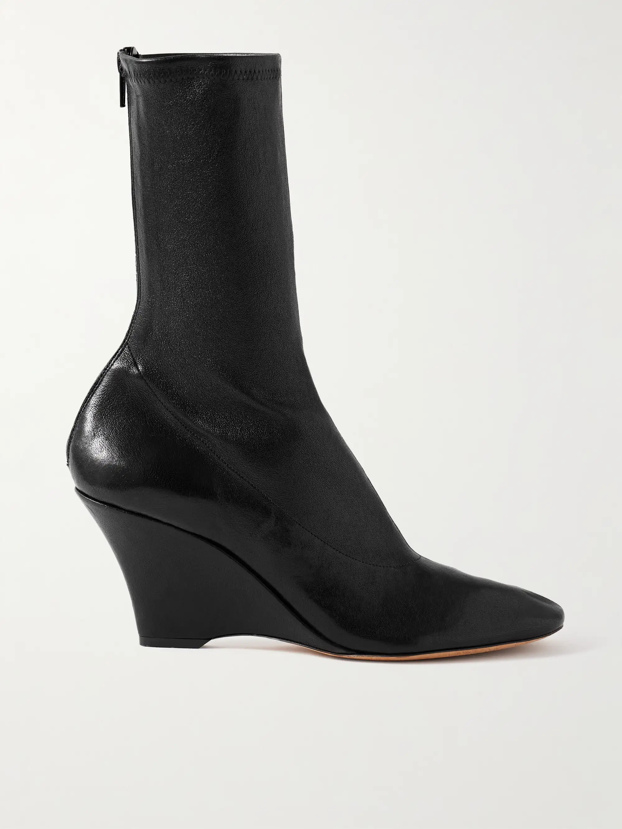 Leather wedge ankle boots | NET-A-PORTER APAC