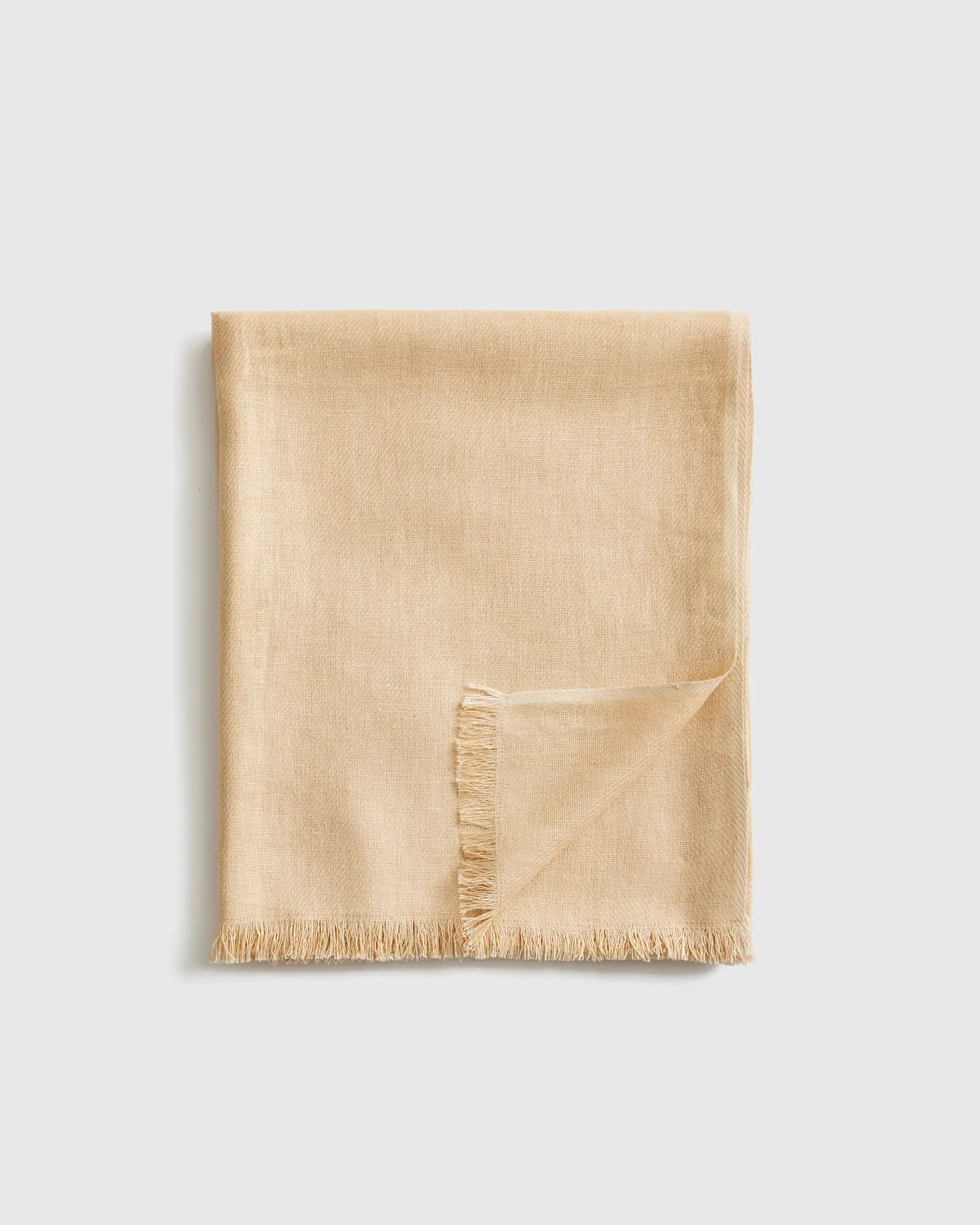 Lightweight European Linen Throw in Beige | Quince