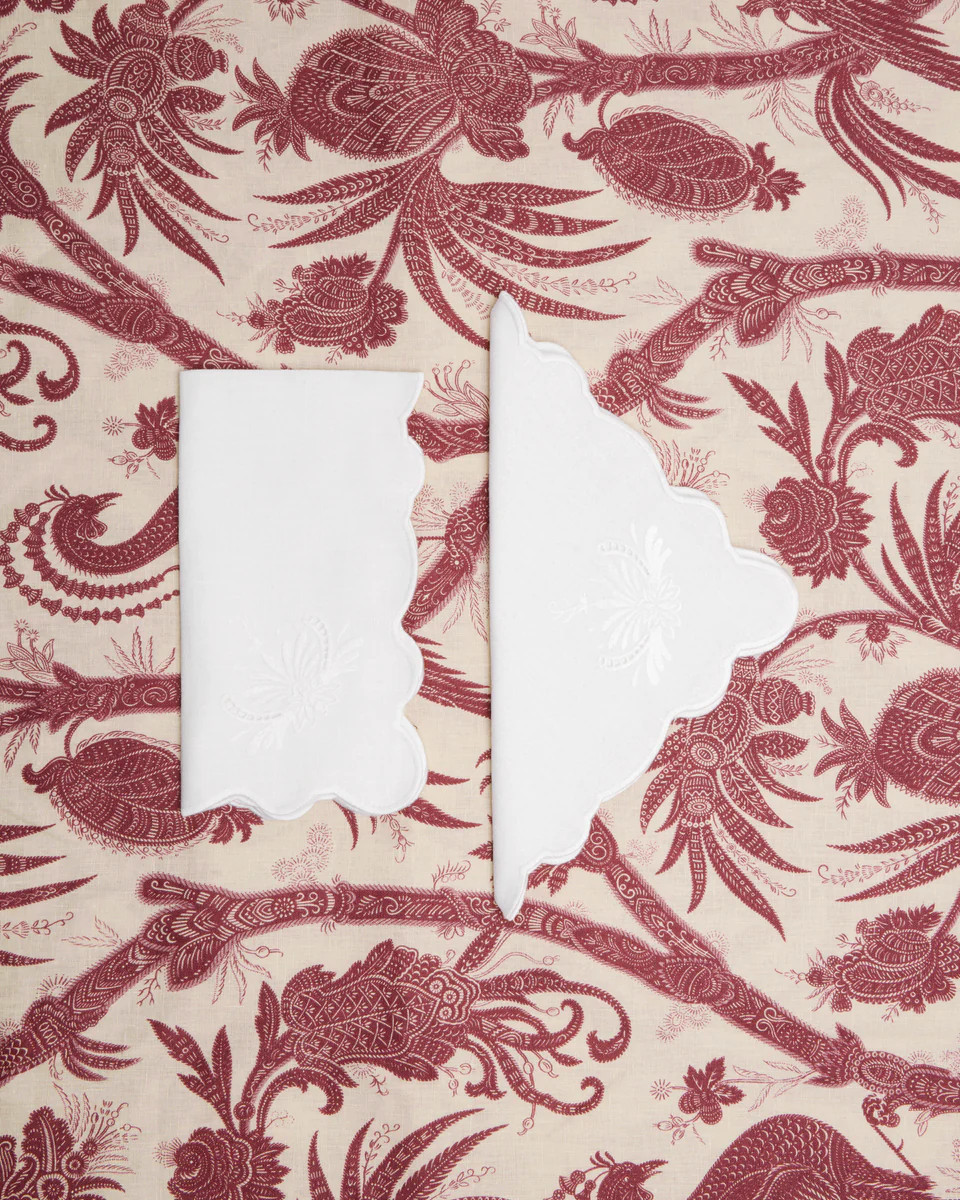 Ulla Johnson x Cabana Ajour Emboridered Linen Napkin | Cabana Magazine