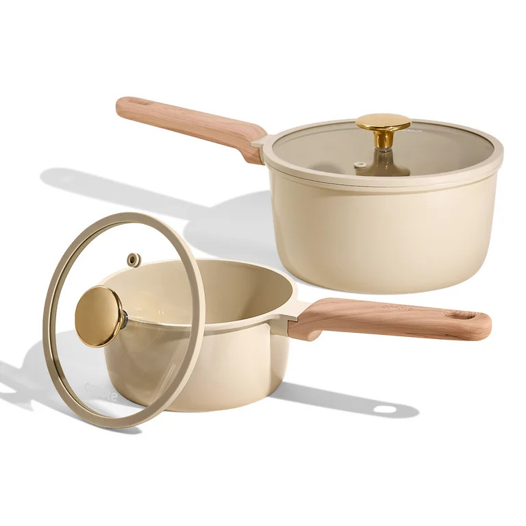 Juego de Cacerola Antiadherente de Cerámica Carote de 1,6 Qt y 3 Qt con Tapas, Olla Pequeña, Co... | Walmart (US)