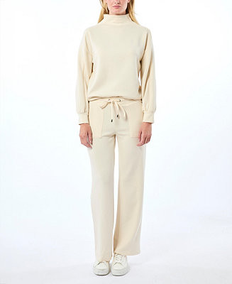 Women's Mockneck Modal Top & Wide Leg Pant | Macy's