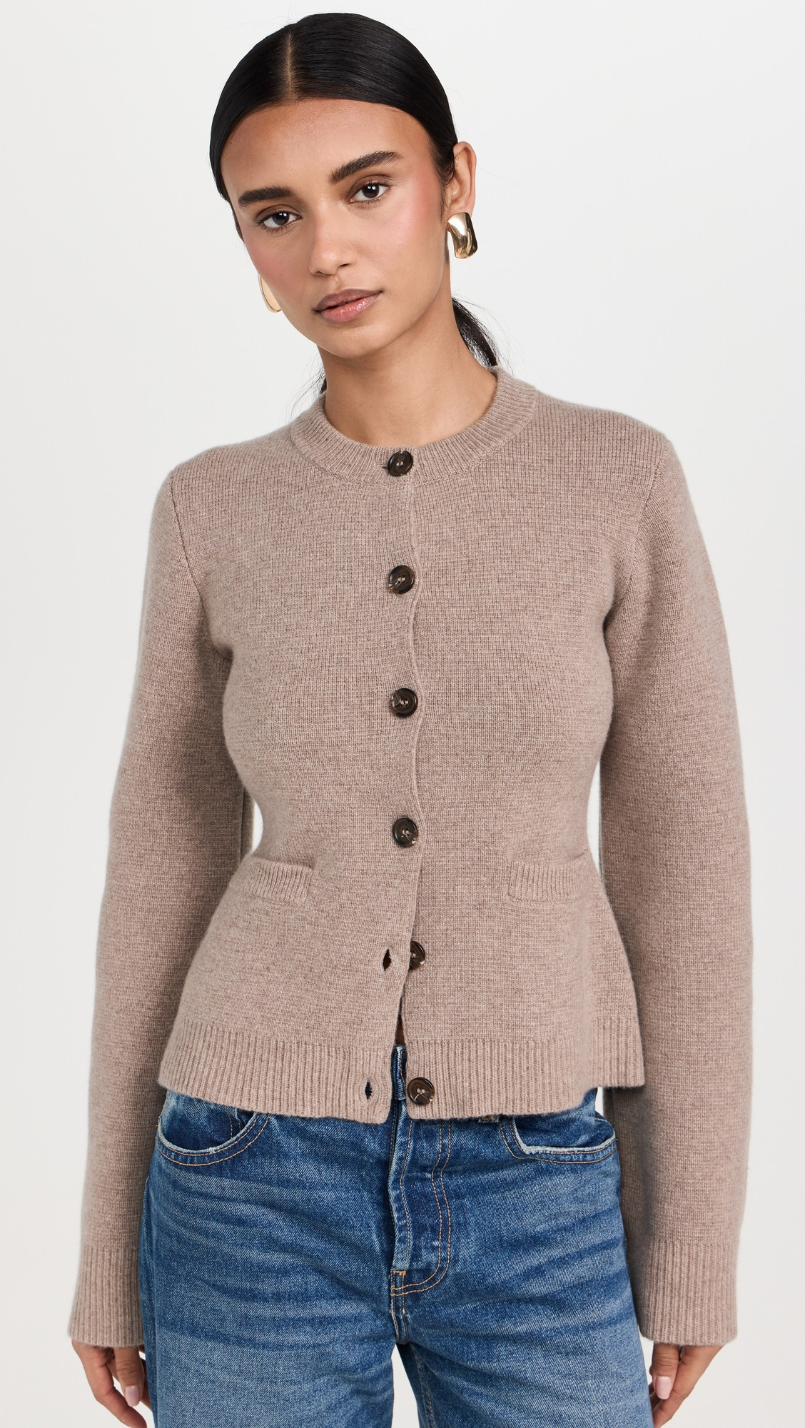 Jenni Kayne Cooper Cardigan Taupe XL | Shopbop
