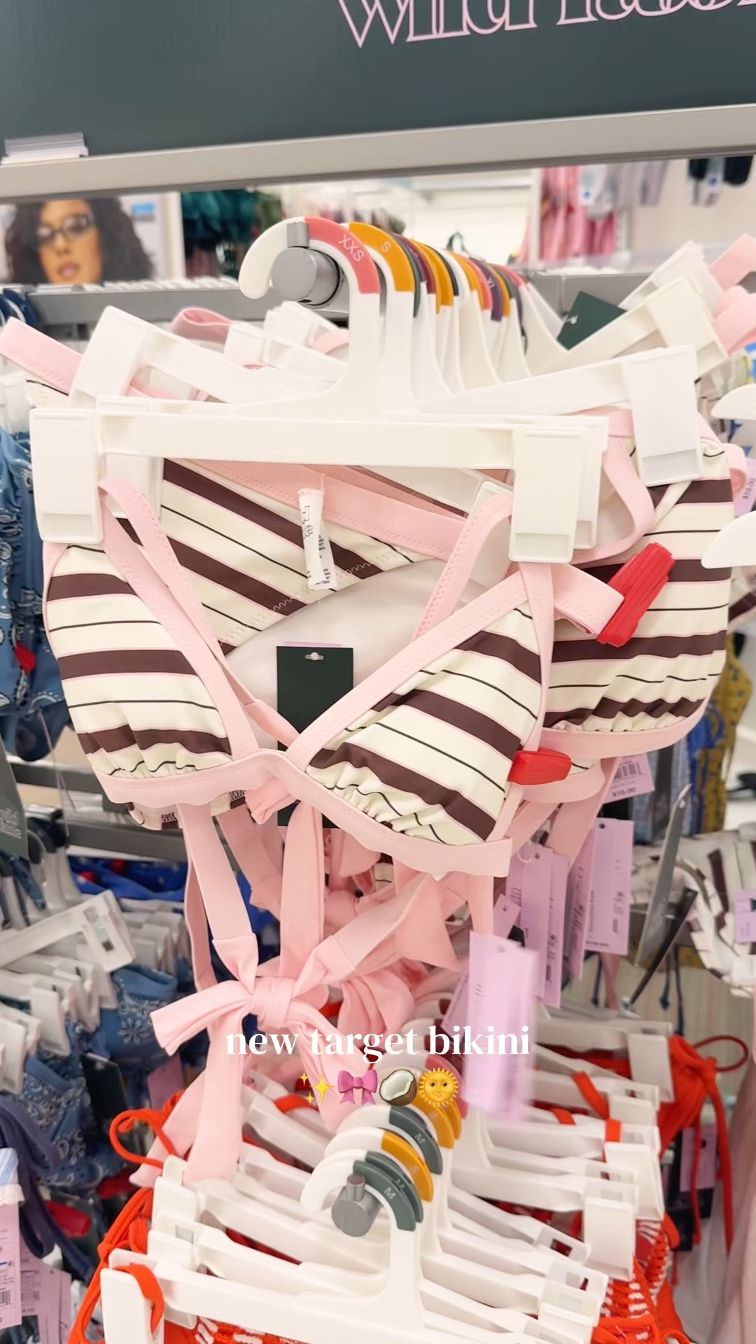 this pink striped bikini from target is EVERYTHING 🎀 the fit is so flattering and the extra cheeky bottoms give the perfect summer vibe ☀️ obsessed with the contrast binding + low rise look

#targetstyle #targetfinds #bikiniseason #summerstyle #affordablefashion #beachoutfit #ltkunder50 #swimstyle #trendybikinis #targetfashion @Target 

#LTKU #LTKootd #LTKSwim