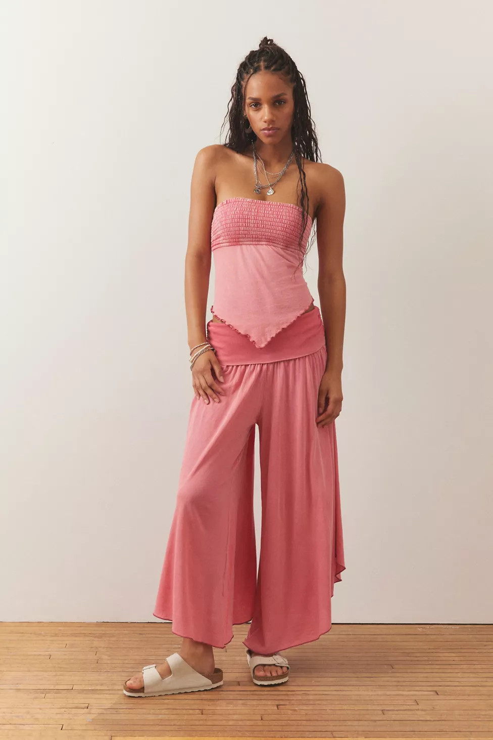 Out From Under Foldover Cropped Wide-Leg Pant | Urban Outfitters (US and RoW)