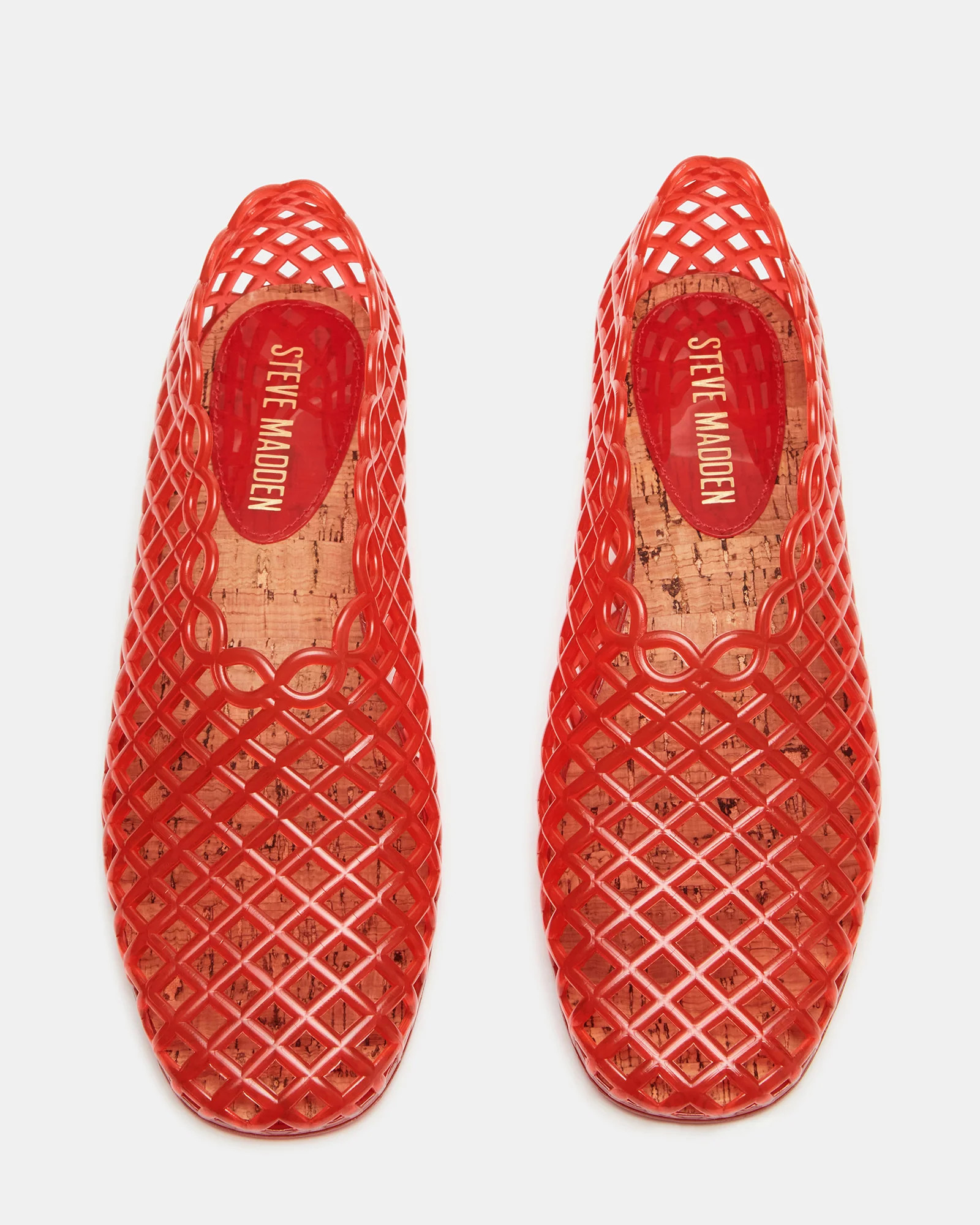 GROVE Red Square-Toe Jelly Women's Flat | Steve Madden (US)