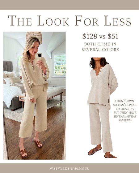 Love my free people sweater set, but also found a similar option for less on Amazon for $51 and it comes in tons of colors. Wearing an XS in the free people set & would order the small if purchasing the Amazon set 

Loungewear, travel outfit, matching sweater set 

#LTKSeasonal #LTKunder50 #LTKstyletip
