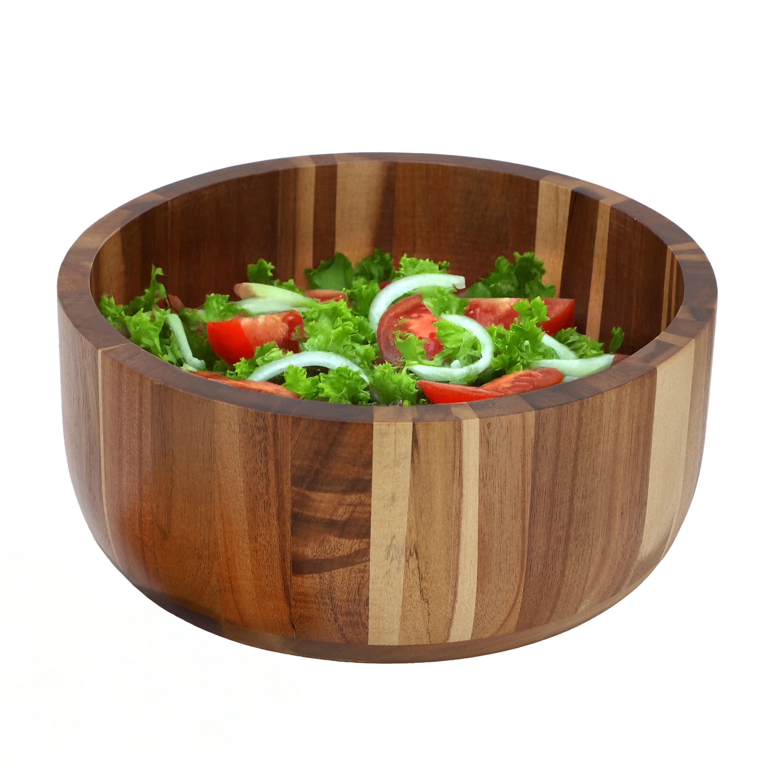 Elama 10.5 Inch Large Acacia Wood Salad Bowl | Walmart (US)