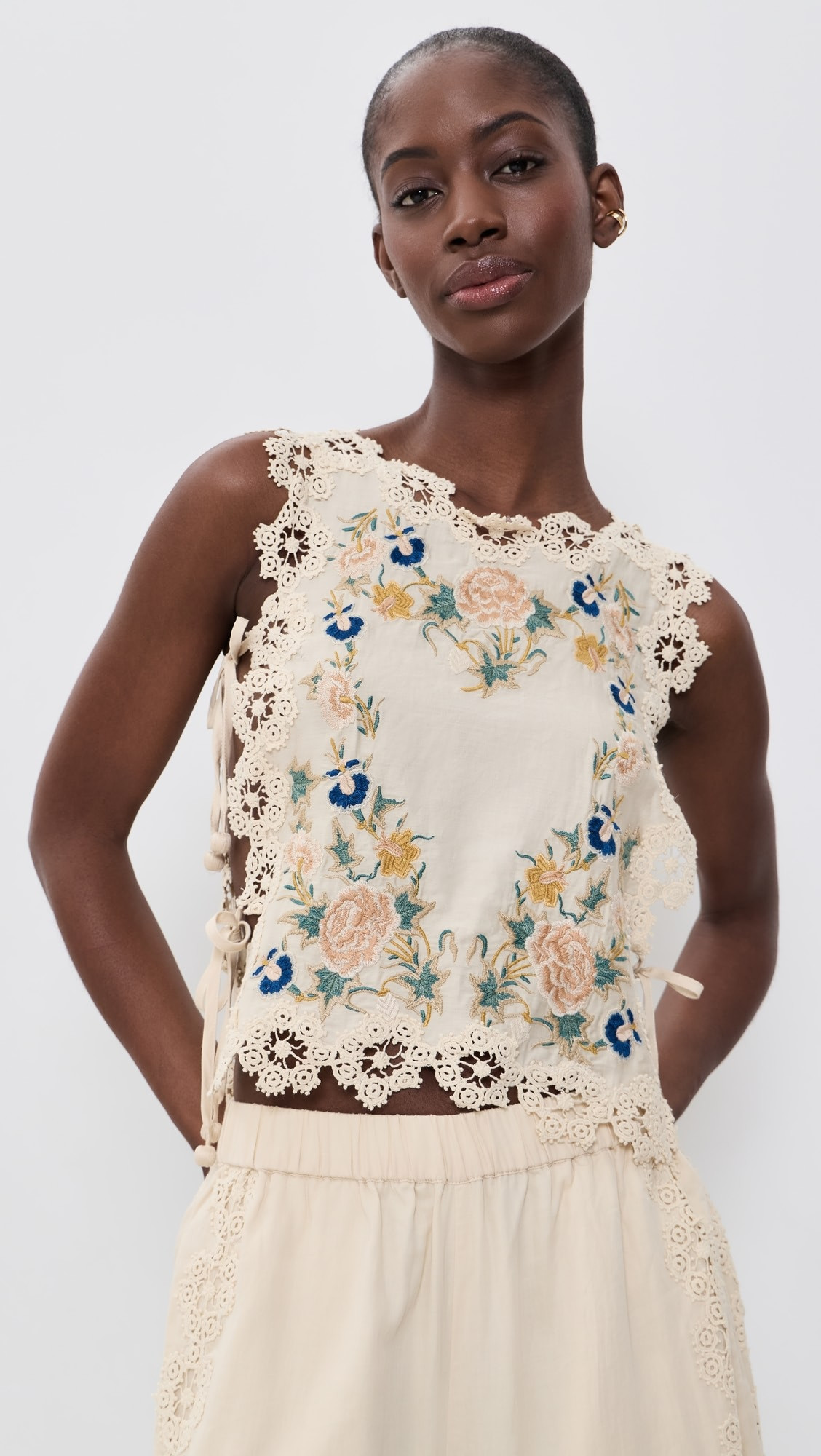 Adonna Embroidered Sleeveless Top | Shopbop