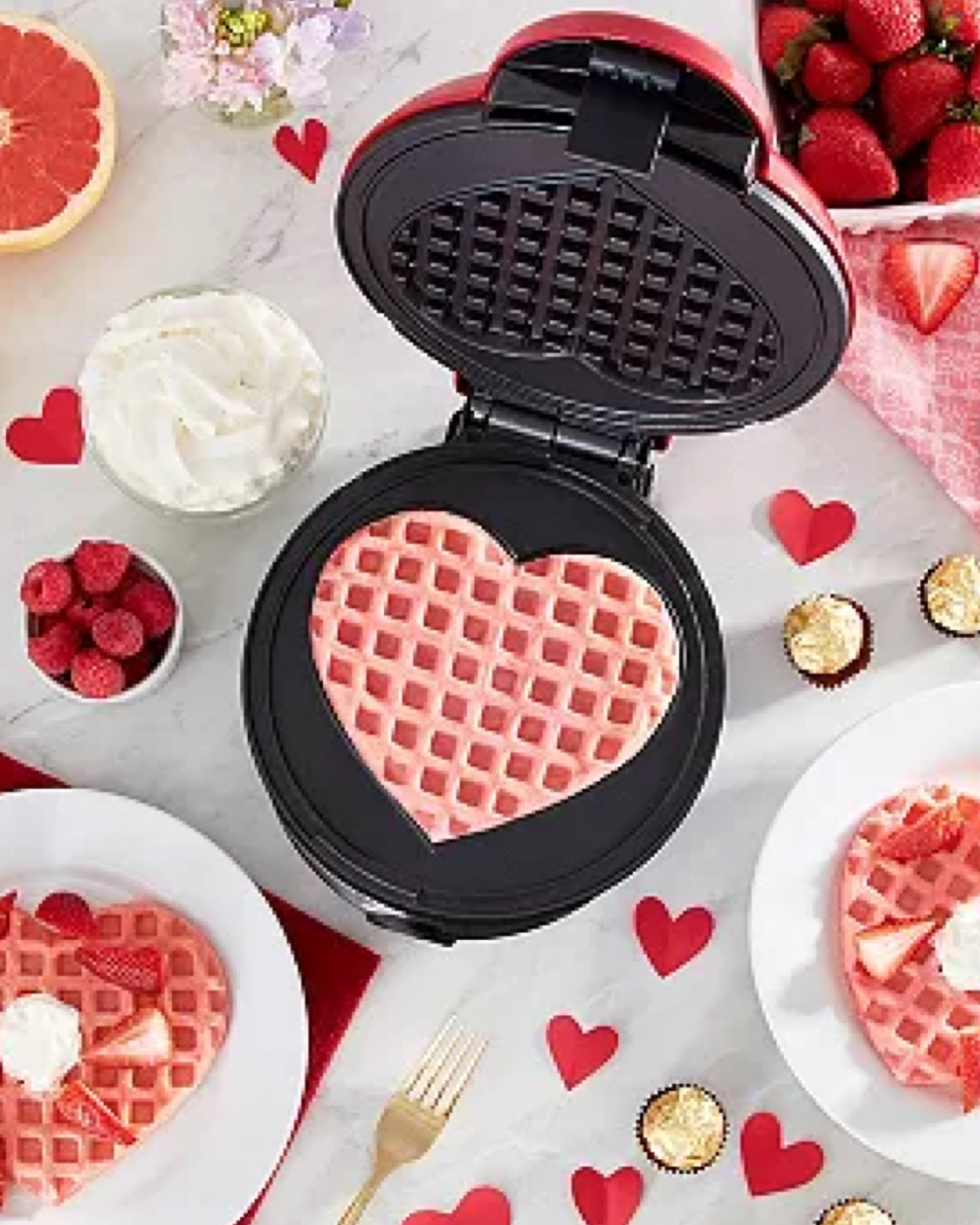 ✨Sale✨ This fun heart-shaped waffle maker is the perfect kitchen accessory for easy Valentine’s Day breakfast. It heats quickly and evenly, resulting in perfect 8-inch, heart-shaped waffles in minutes. Was $39.99, now $21.99 and would be a great gift too!

#LTKhome #LTKGiftGuide #LTKsalealert